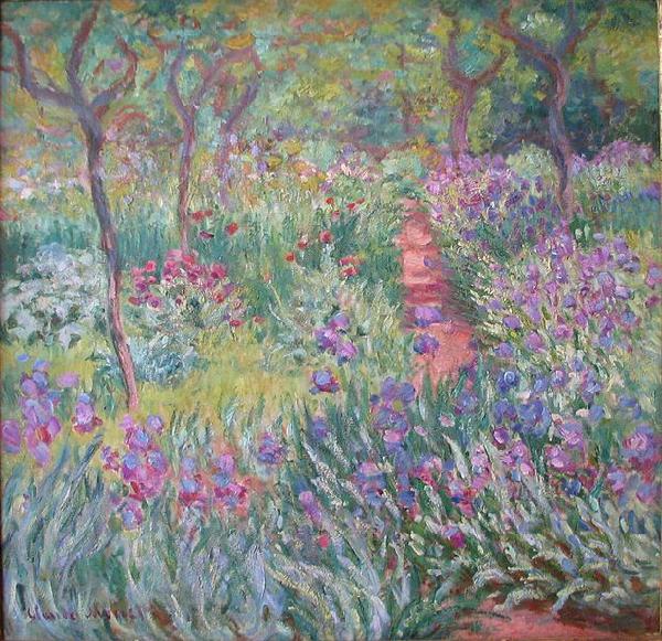 Claude Monet The Artist's Garden at Giverny. Norge oil painting art
